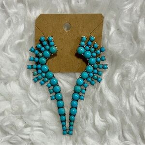 Elegant Turquoise Statement Earrings